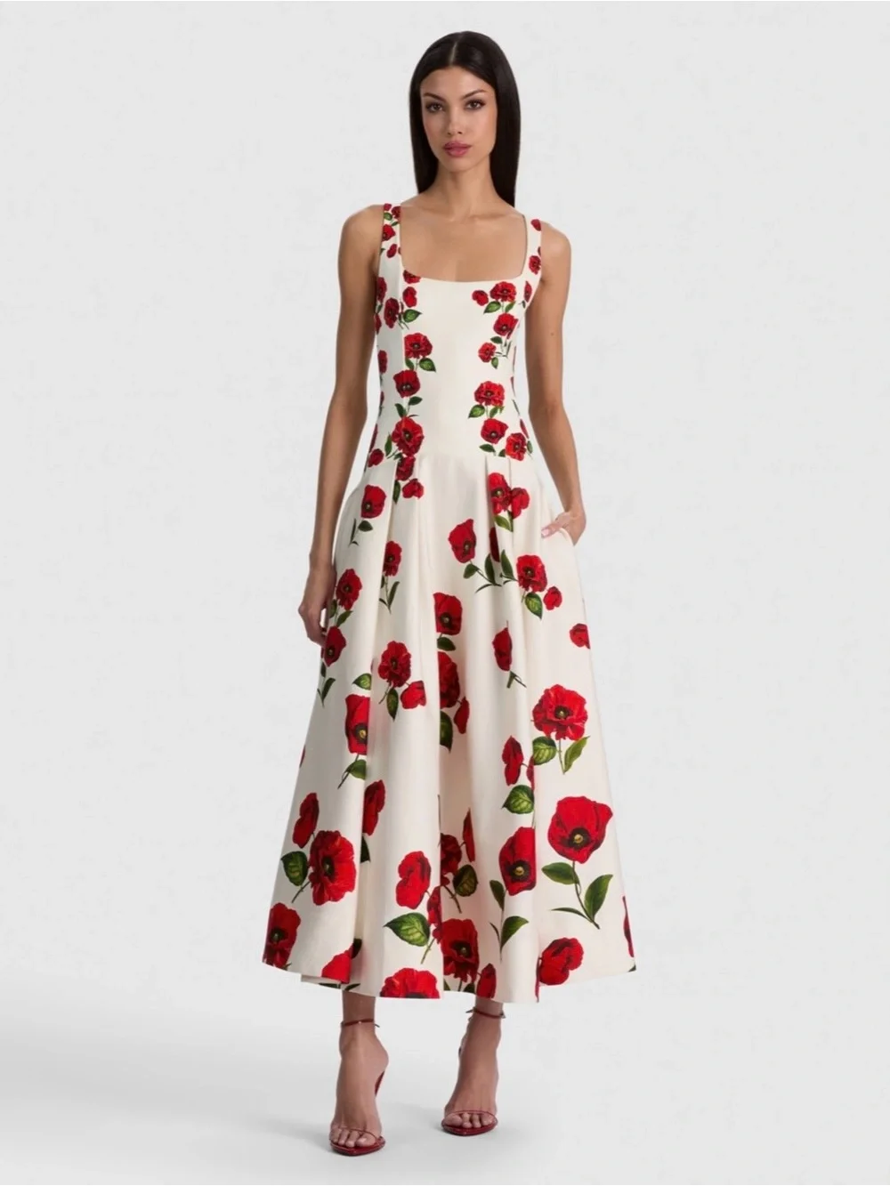Alice + Olivia Adley Summer Poppy Dress Size 0 | SU26 | Retail $795 - Picture 4 of 11